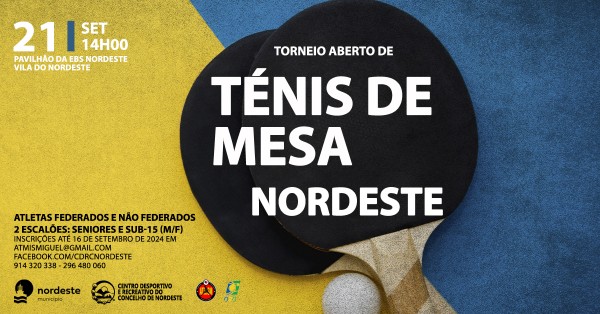 1.º Torneio de Ténis de Mesa Nordeste 2024